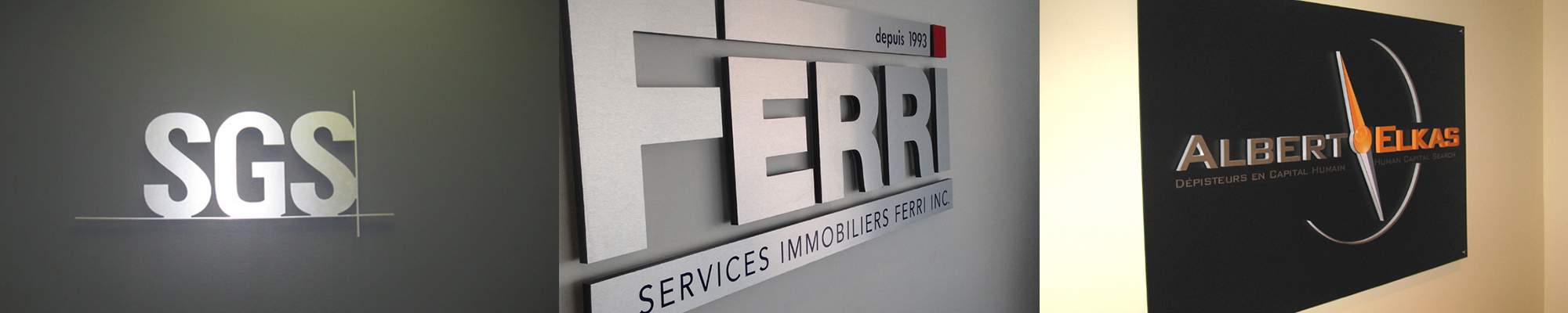 Enseignes 3D intérieurs